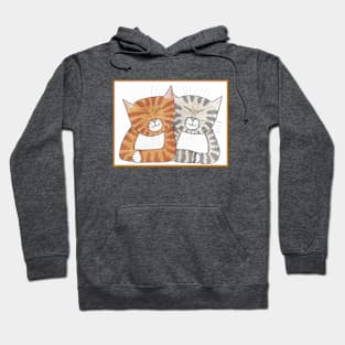 Whimsical Tabbies Sleeping Portrait Hoodie